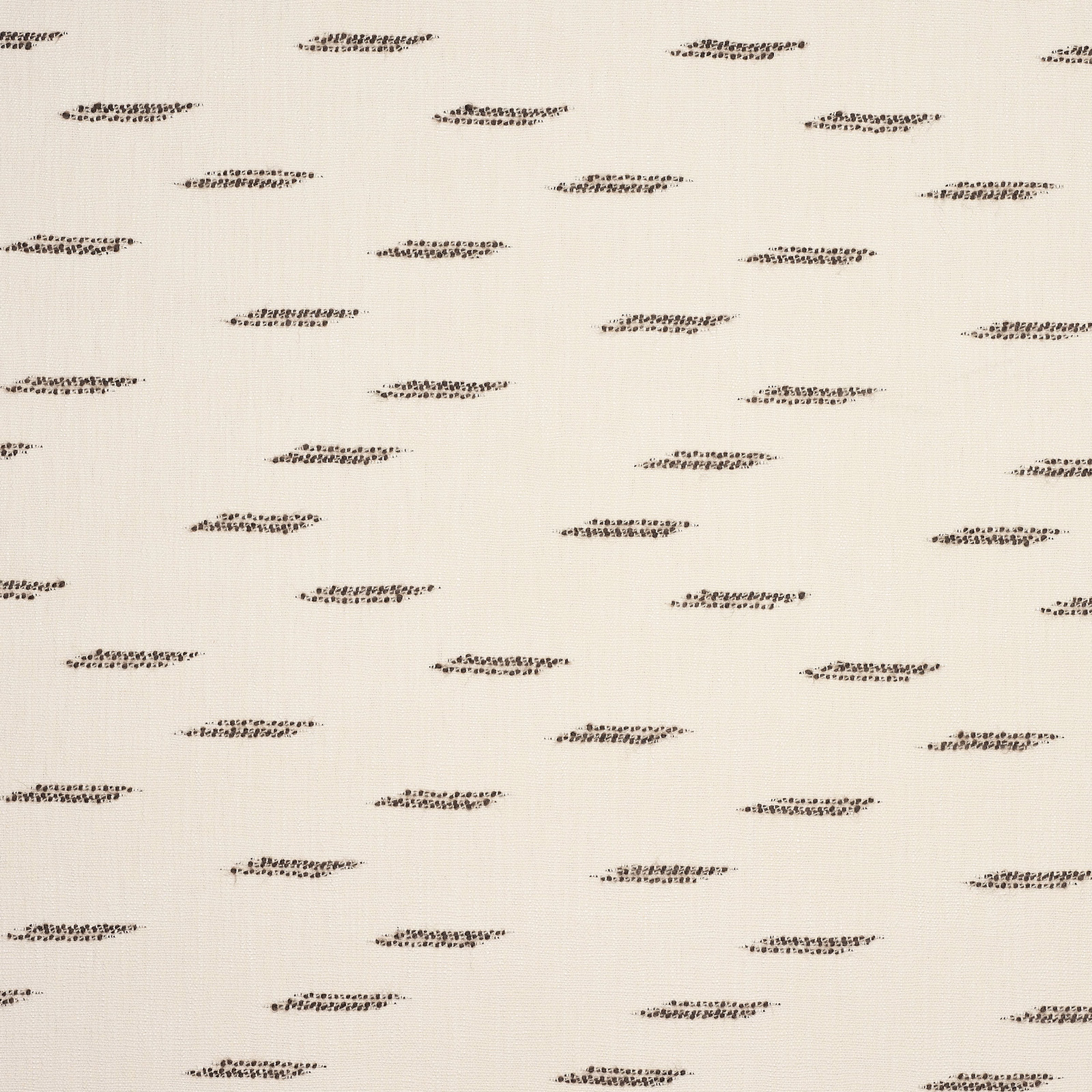Cream-beige fabric with small bark-brown dotted horizontal motifs