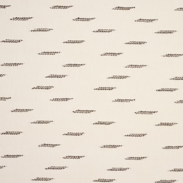 Cream-beige fabric with small bark-brown dotted horizontal motifs