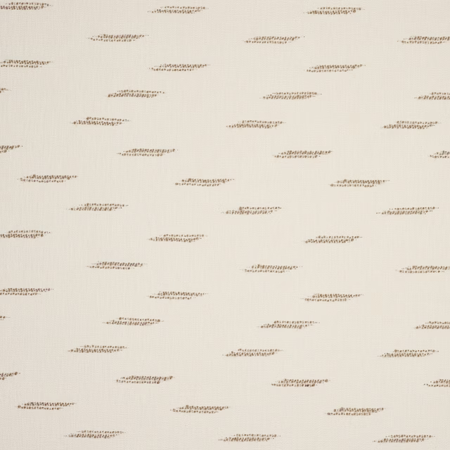 Soft cream fabric swatch with scattered tiny taupe fleck motifs