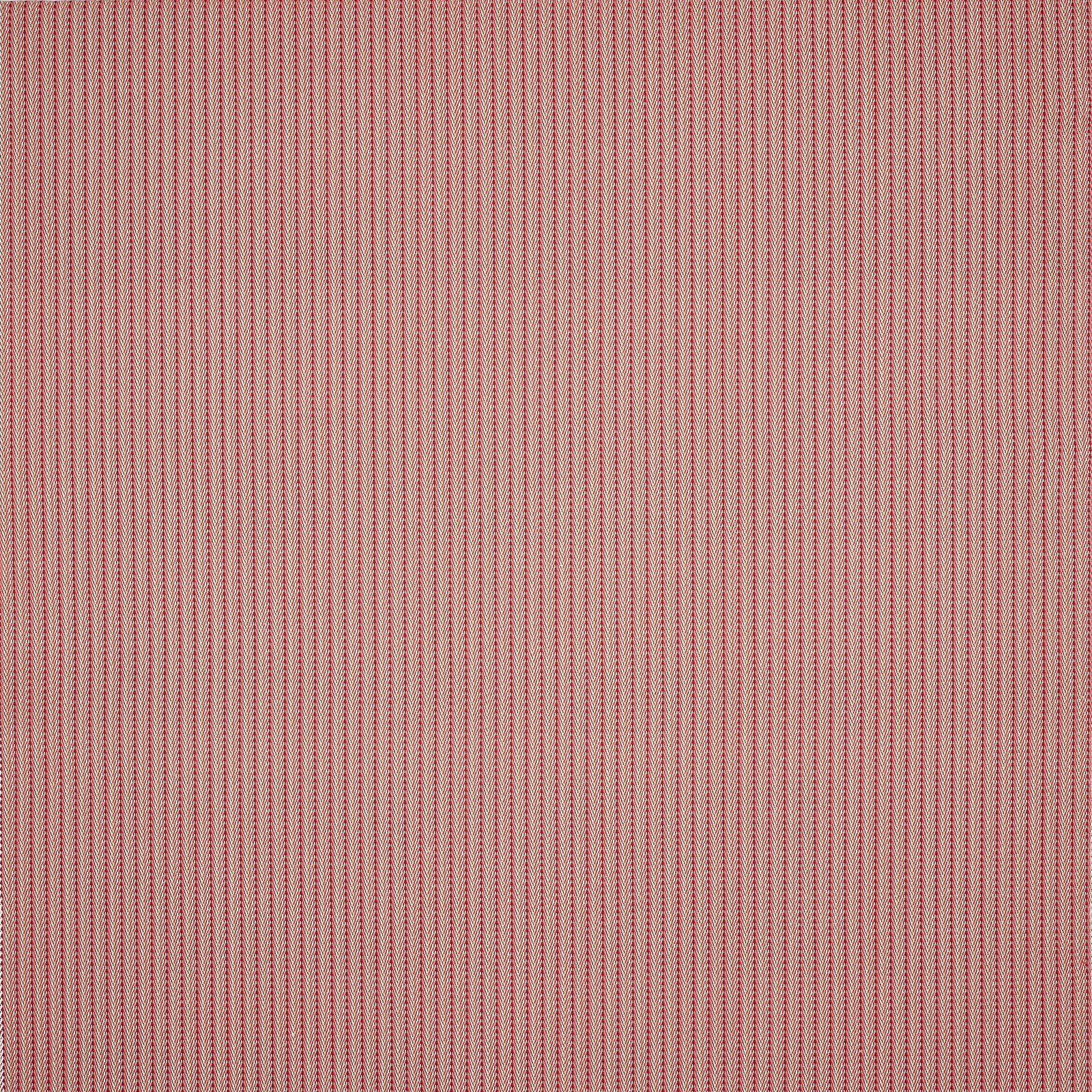Fine vertical coral pink stripe on a pale blush cotton fabric swatch