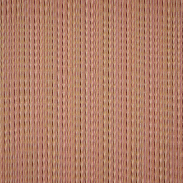 Fine vertical terracotta and beige striped cotton fabric swatch