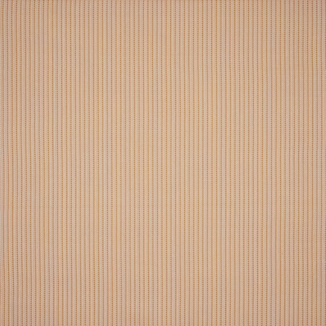 Fine pale golden ochre striped cotton fabric with narrow vertical weave lines