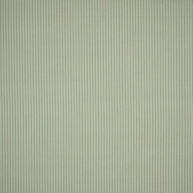 Pale sage green and ivory fine vertical striped cotton fabric swatch