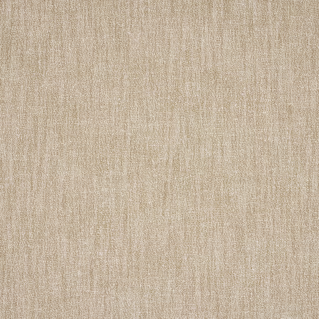 Close-up of soft warm beige linen-look woven fabric with fine texture