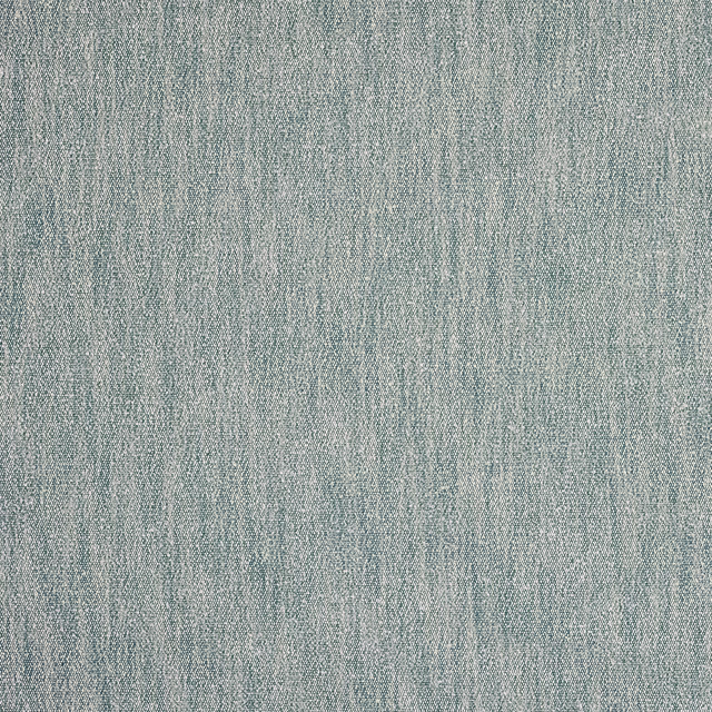 Pale seafoam blue woven fabric swatch with fine vertical striations