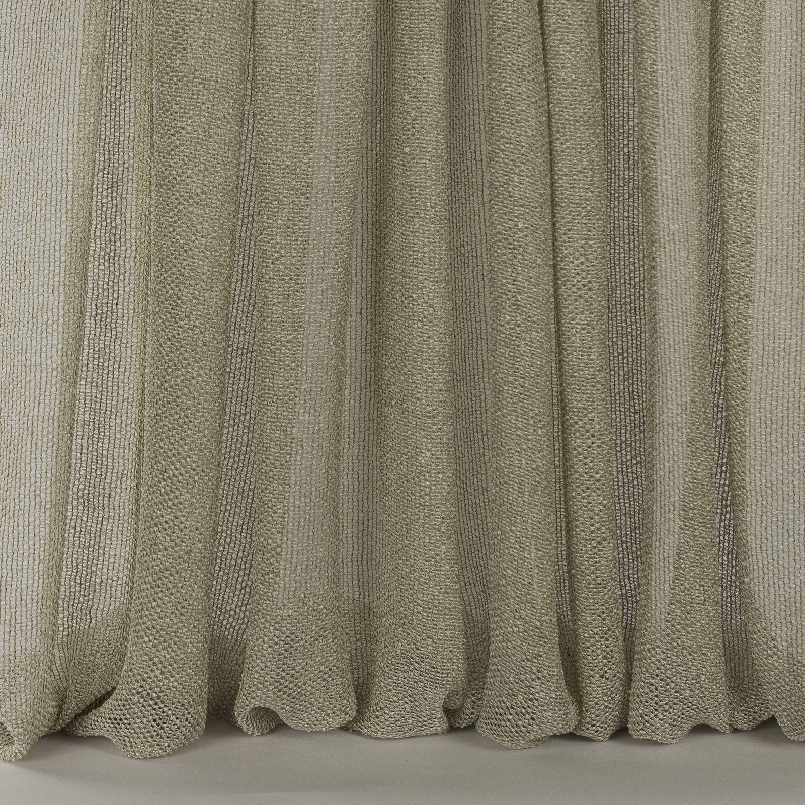 Soft clay-beige linen fabric with a fine vertical weave and natural texture