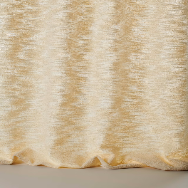 Warm cream textured fabric with soft rippled horizontal striations