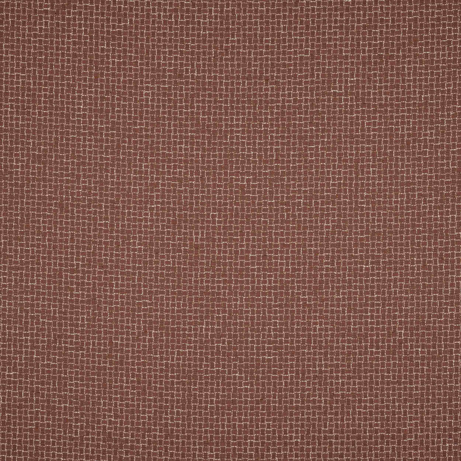 Muted terracotta-brown woven fabric with tiny checked texture and pale flecks