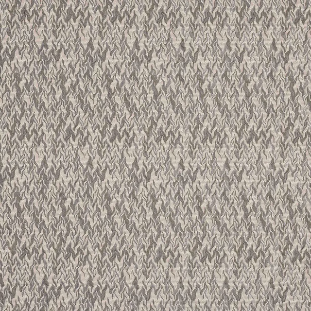 Small-scale taupe and grey woven pattern with textured zigzag detail