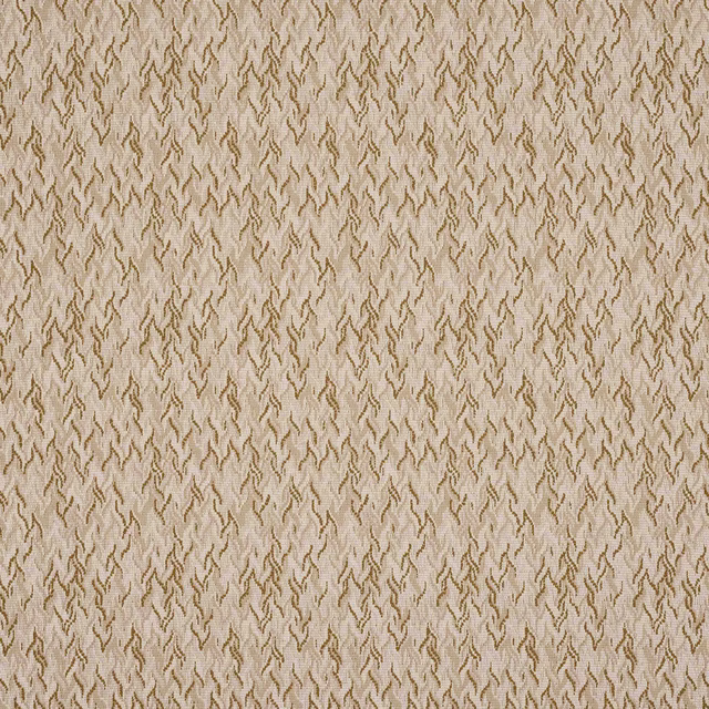 Cream-beige woven fabric with small mustard gold abstract motif