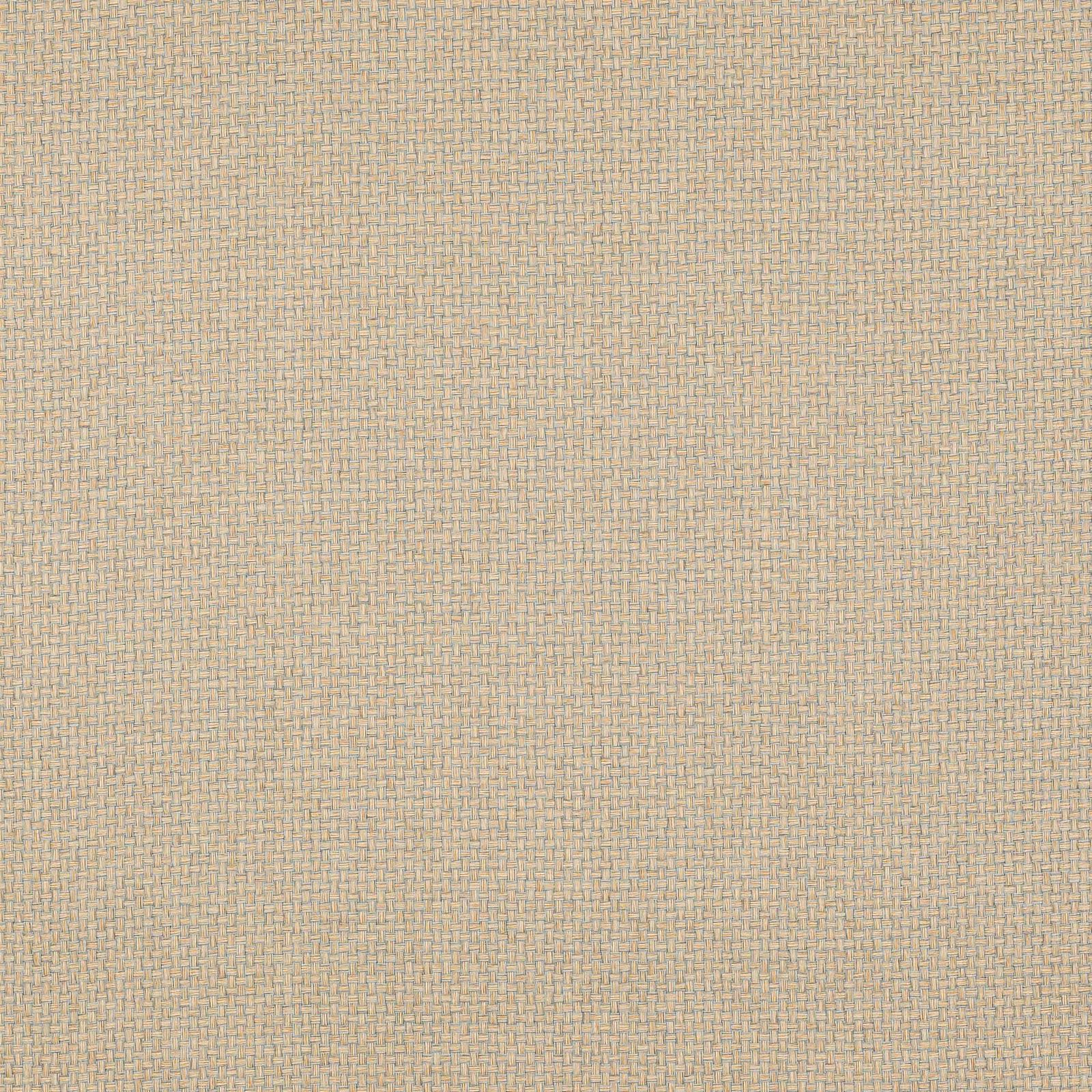Pale sky-blue and beige basket-weave wallpaper with a fine woven-looking texture
