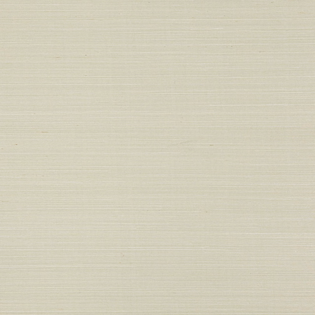 Pale celery green wallpaper with fine horizontal sisal fibres and subtle tonal variation