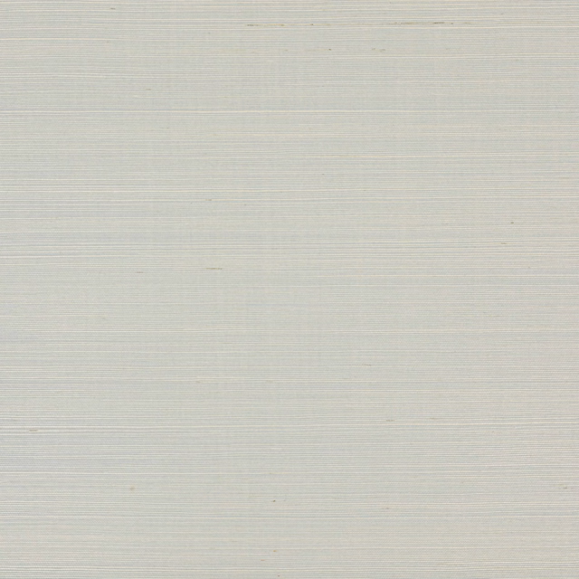 Icy grey-green sisal wallcovering with fine horizontal striations and subtle flecks