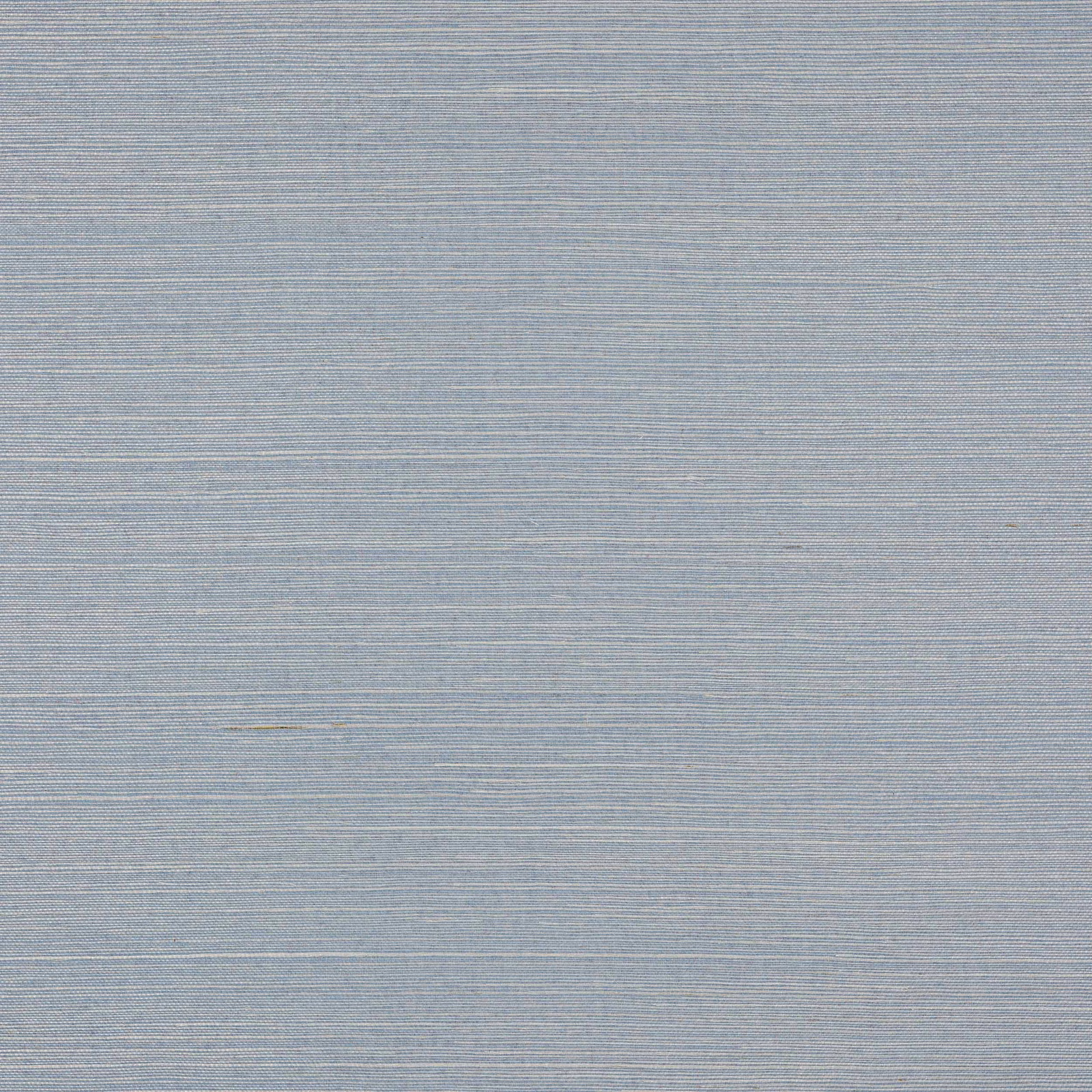 Pale sea-blue grasscloth wallpaper with fine horizontal sisal striations