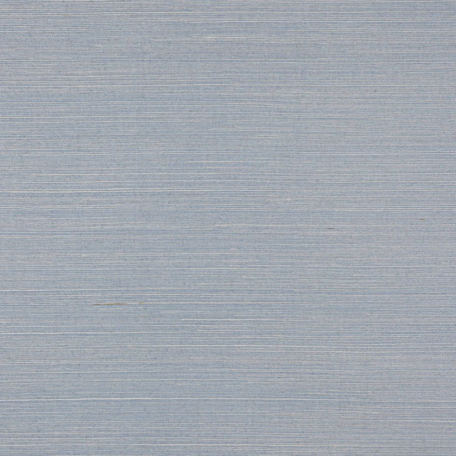 Pale sea-blue grasscloth wallpaper with fine horizontal sisal striations