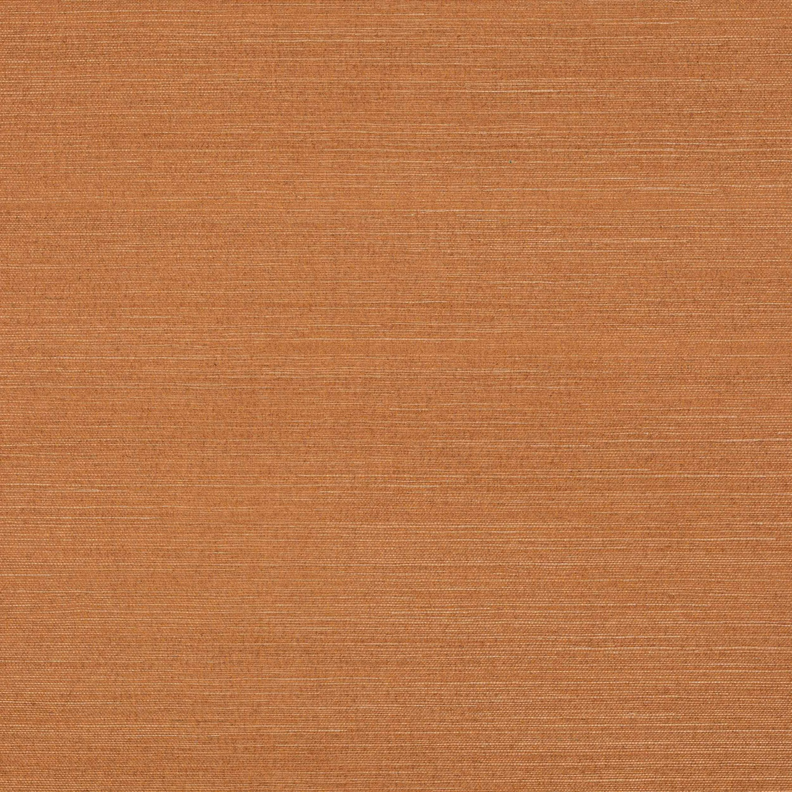 Warm sienna terracotta wallpaper with fine horizontal sisal texture and subtle tonal variation