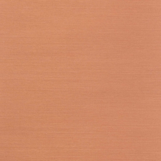 Warm coral terracotta wallpaper with a fine horizontal sisal-like texture