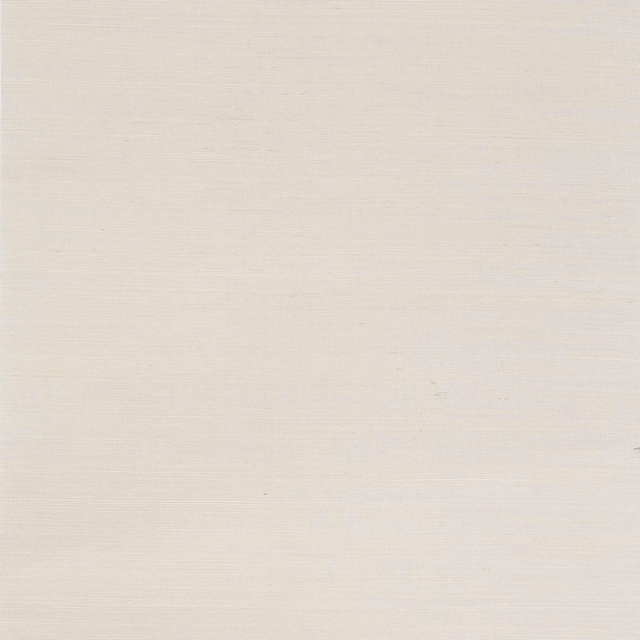 Pale ivory sisal and cotton wallcovering with fine horizontal woven striations