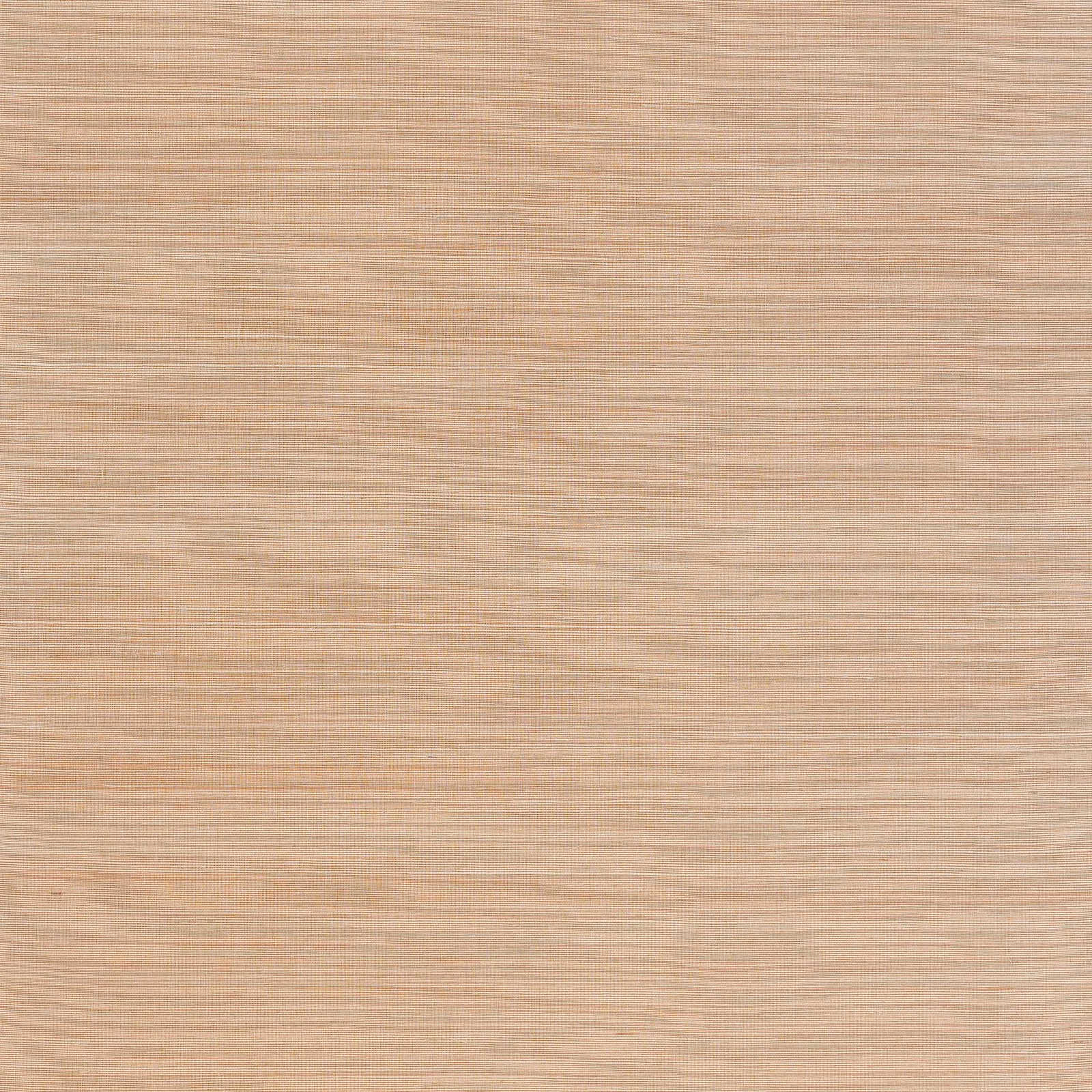Soft sienna wallcovering with fine horizontal sisal texture and subtle tonal variation