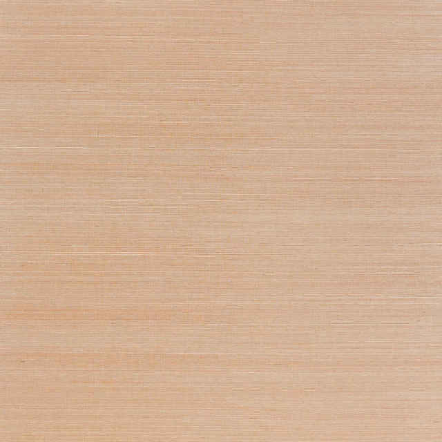 Soft sienna wallcovering with fine horizontal sisal texture and subtle tonal variation