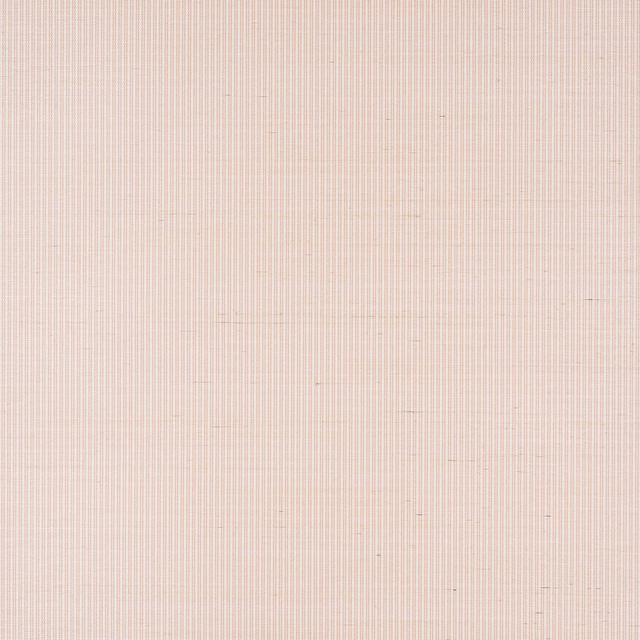 Close-up of pale old pink sisal wallpaper with fine vertical stripe texture