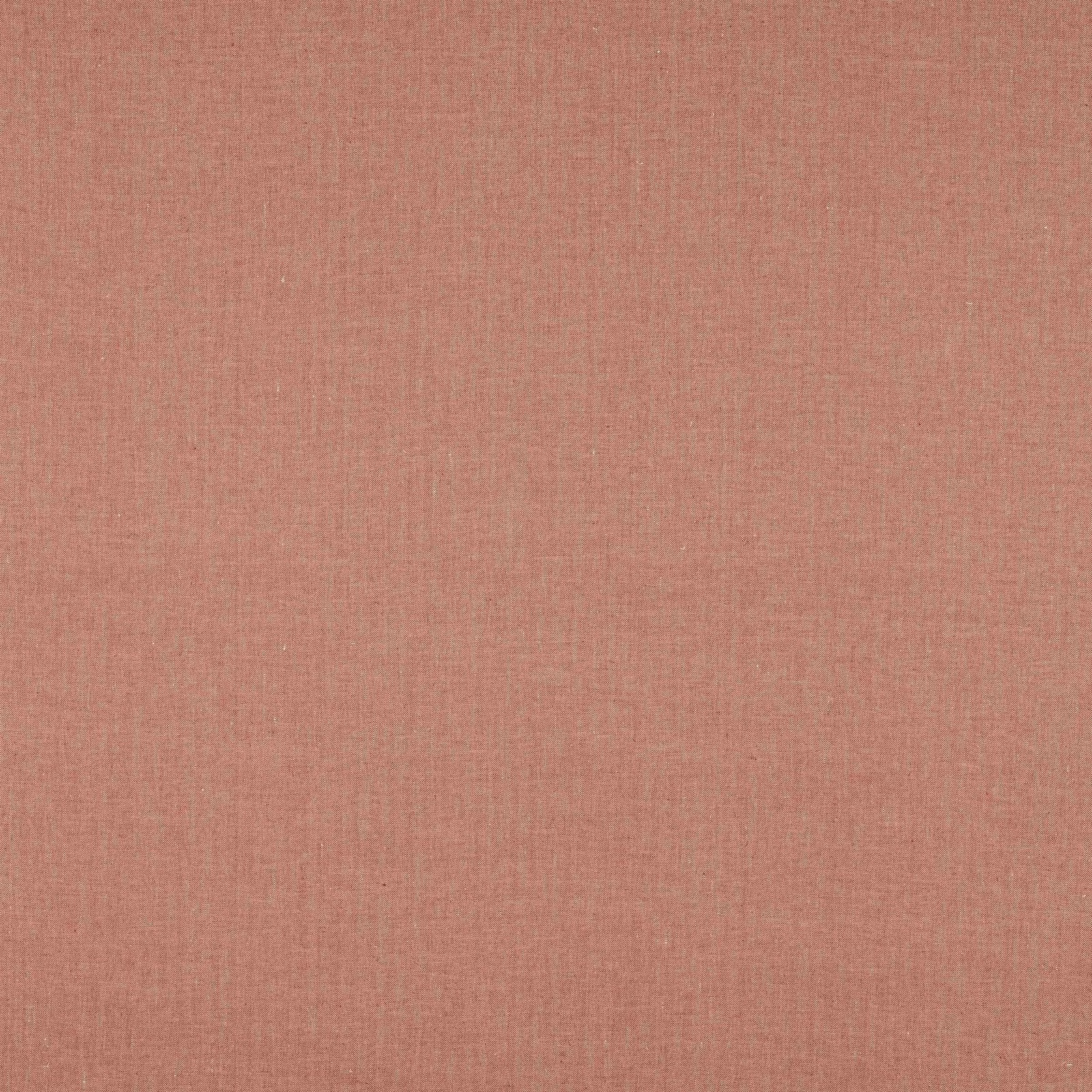 Muted dusky red linen wallcovering with fine vertical slubs and softly mottled surface