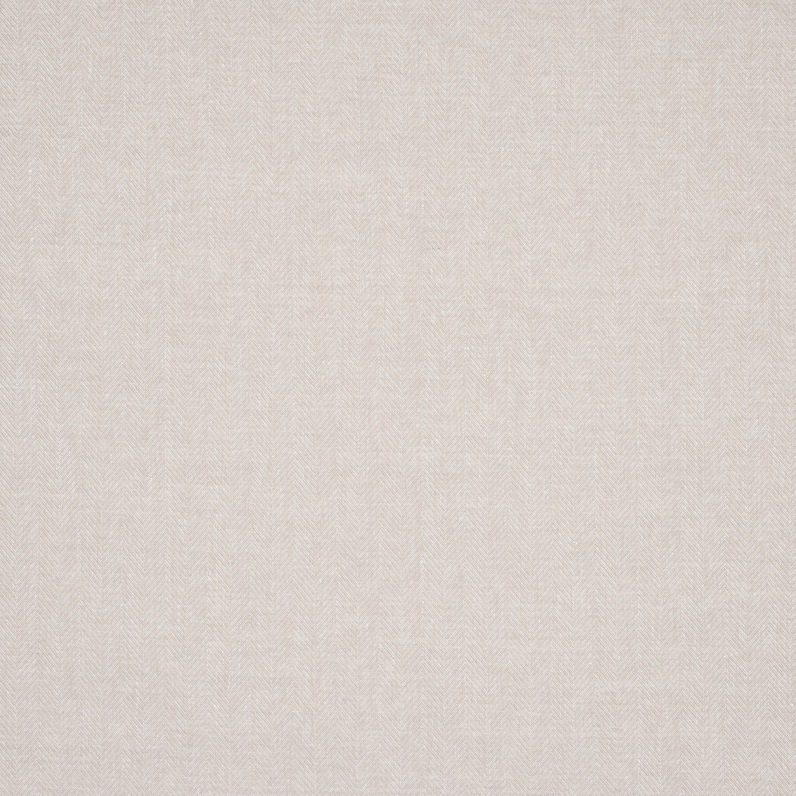 Pale beige linen swatch with fine herringbone weave and subtle texture