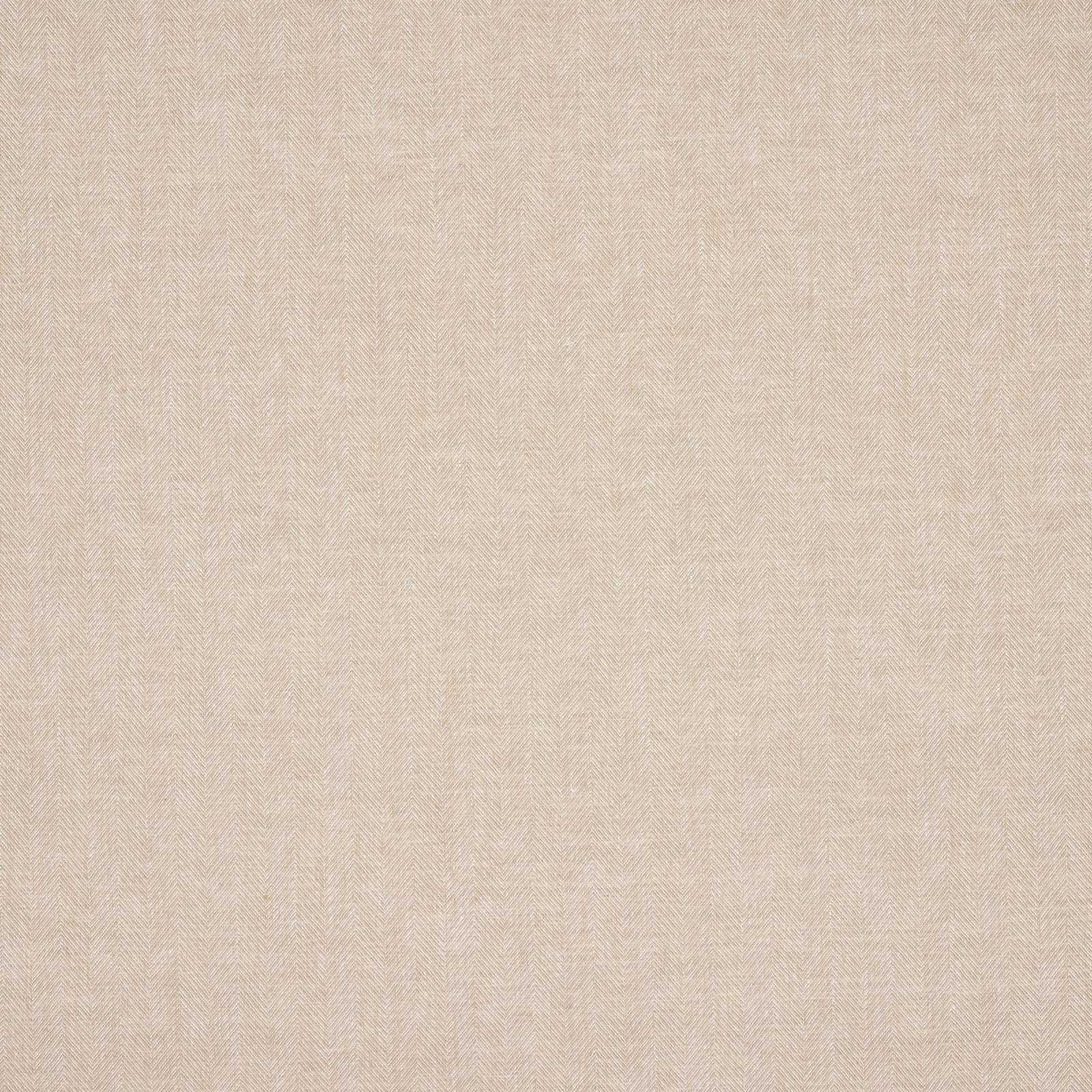 Warm sandy beige linen fabric with fine vertical herringbone weave