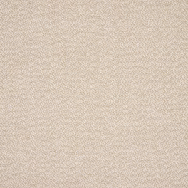 Warm sandy beige linen fabric with fine vertical herringbone weave