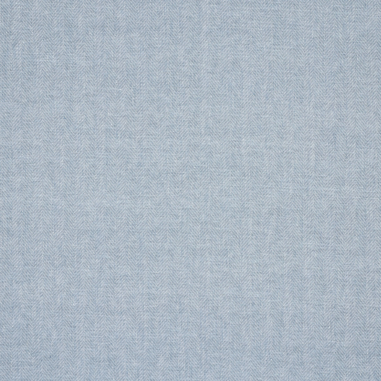 Pale slate blue linen fabric with fine herringbone weave and subtle texture