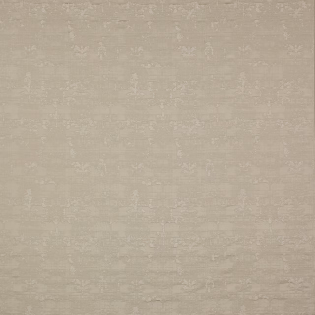 Soft bronze-beige textured fabric swatch with a small repeating ornamental pattern