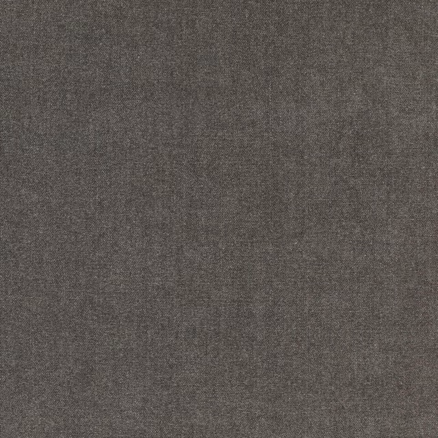 Close-up of a warm graphite grey plain-woven fabric with fine texture