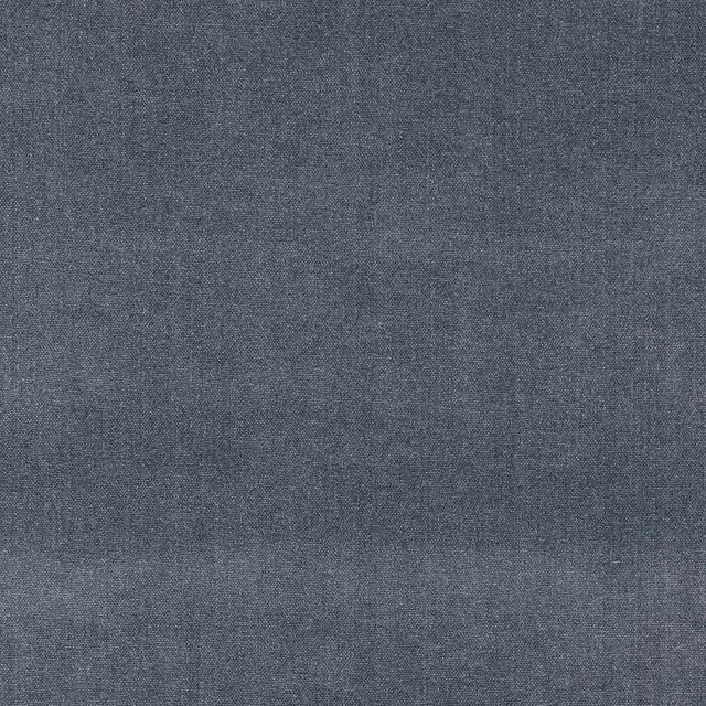 Close-up of muted blue-grey plain weave fabric with a fine textured surface