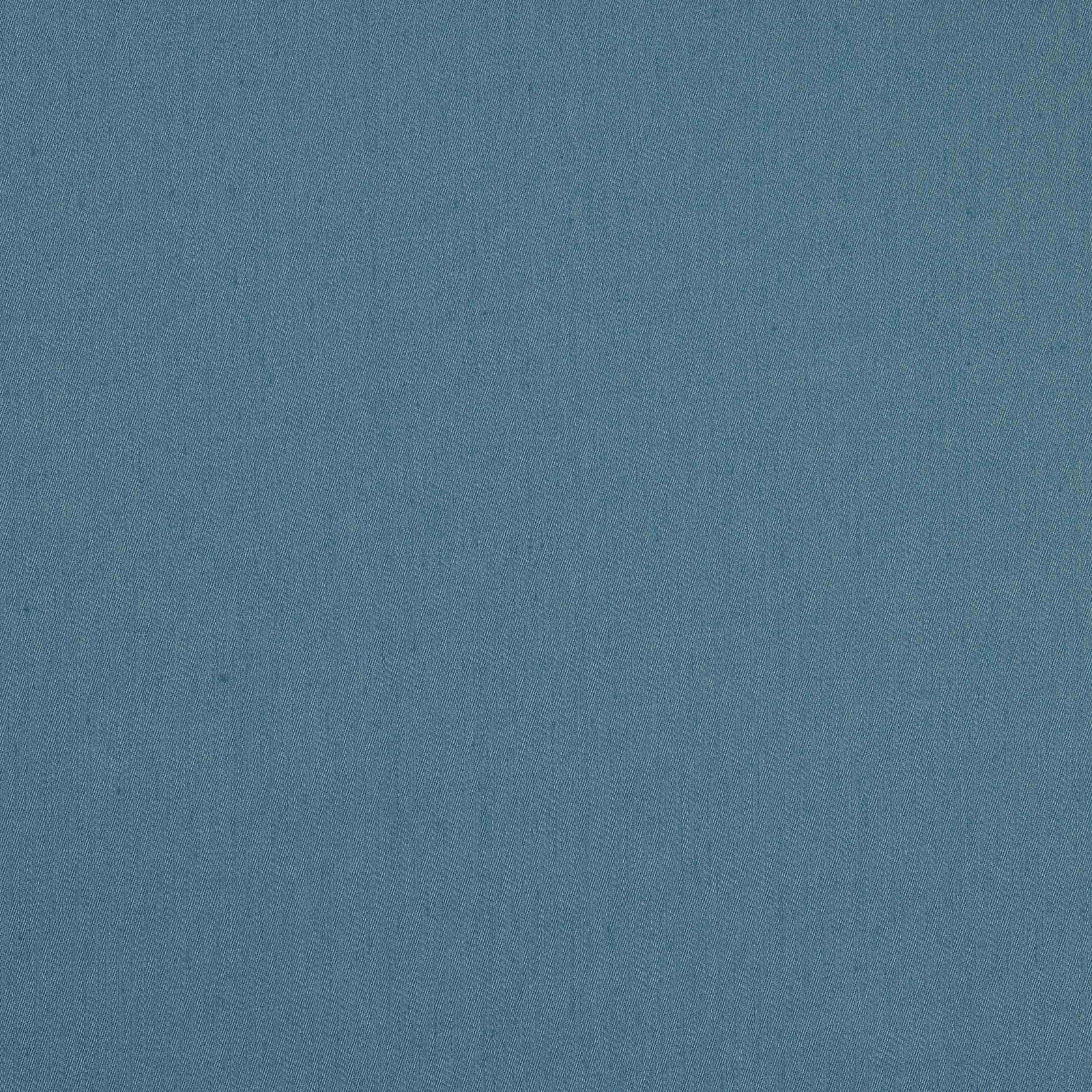 Muted ocean blue linen swatch with a fine natural weave