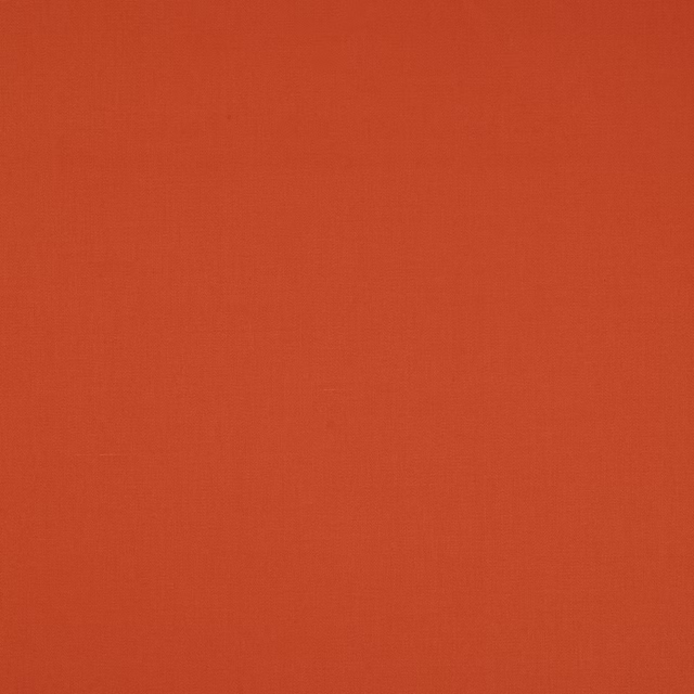 Solid clementine-orange cotton fabric with a fine plain weave