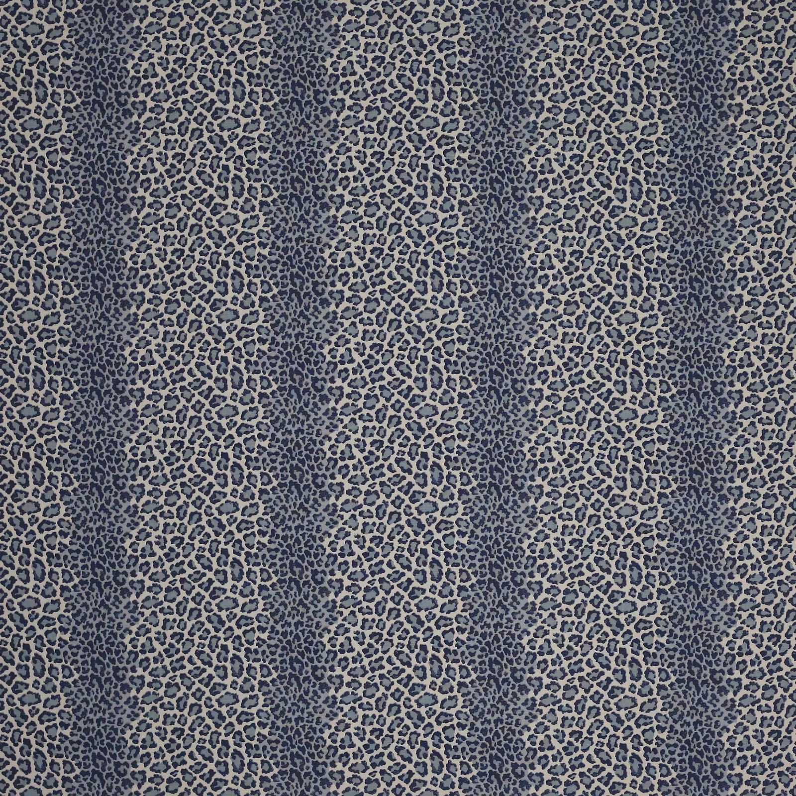 Small navy leopard print fabric with grey ground and dark spotted motif