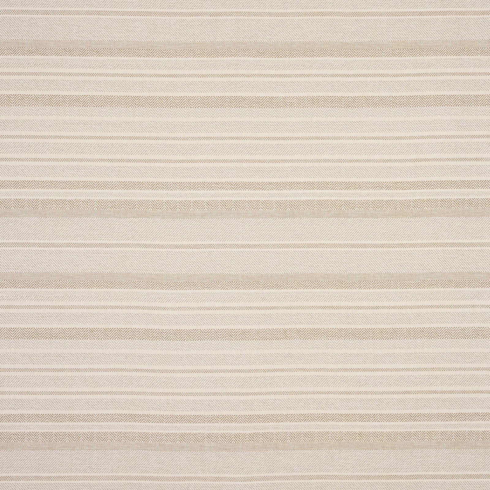 Cream and beige striped fabric swatch with fine woven chevron bands