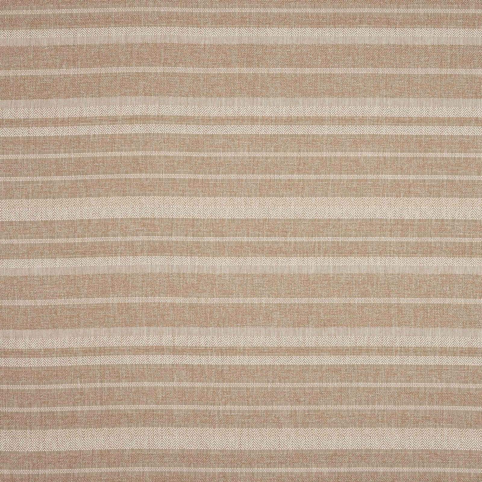 Striped beige fabric swatch with fine woven texture and pale geometric bands