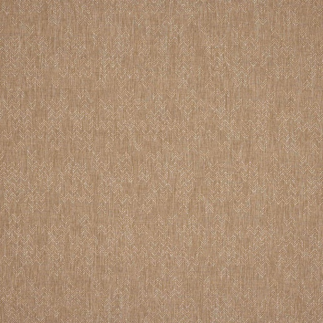 Warm nutmeg-brown woven fabric with small pale chevron pattern and textured surface