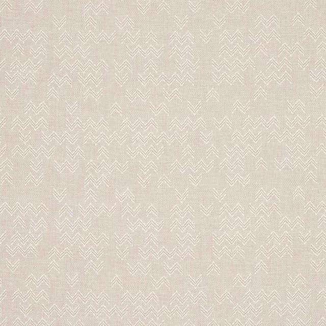 Pale pearl cream fabric with small chevron weave and subtle textured pattern