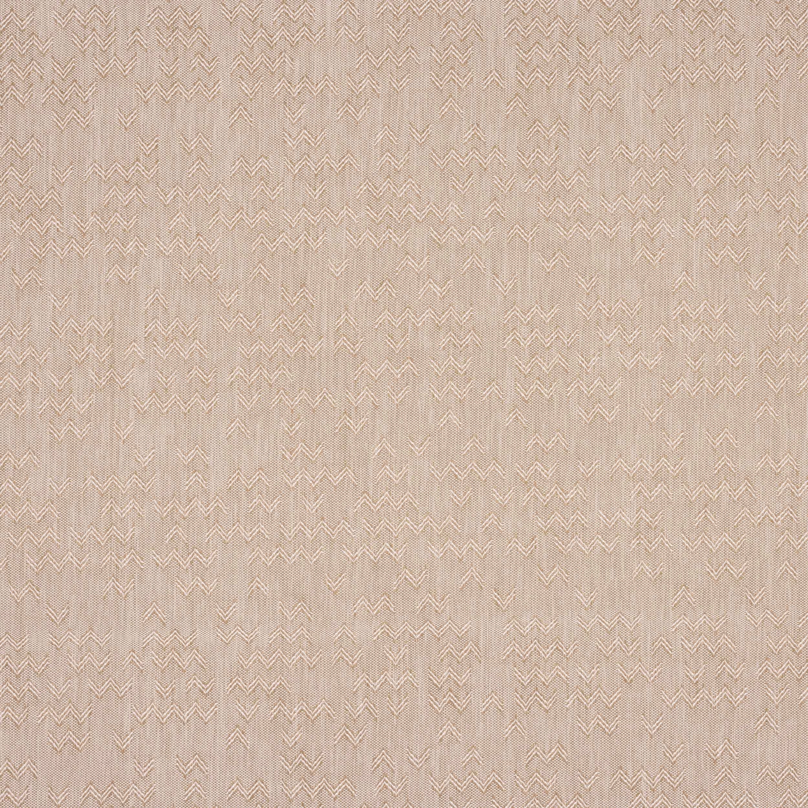 Soft sandy beige woven fabric with small chevron pattern and subtle texture