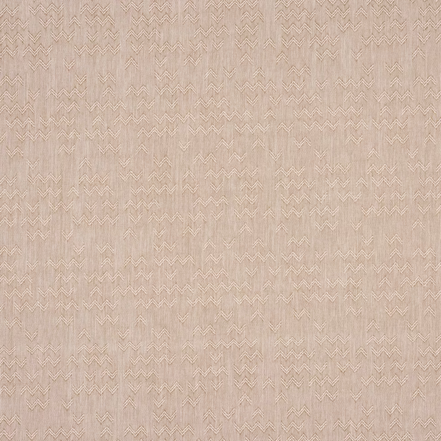 Soft sandy beige woven fabric with small chevron pattern and subtle texture