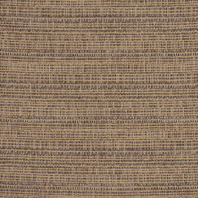 Close-up of warm bark-brown woven fabric with fine horizontal texture and taupe flecks