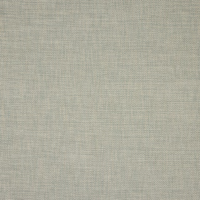 Pale celadon woven check fabric with fine herringbone texture