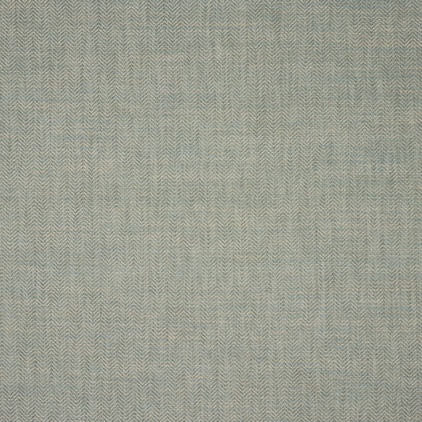 Muted blue herringbone fabric swatch with fine woven texture