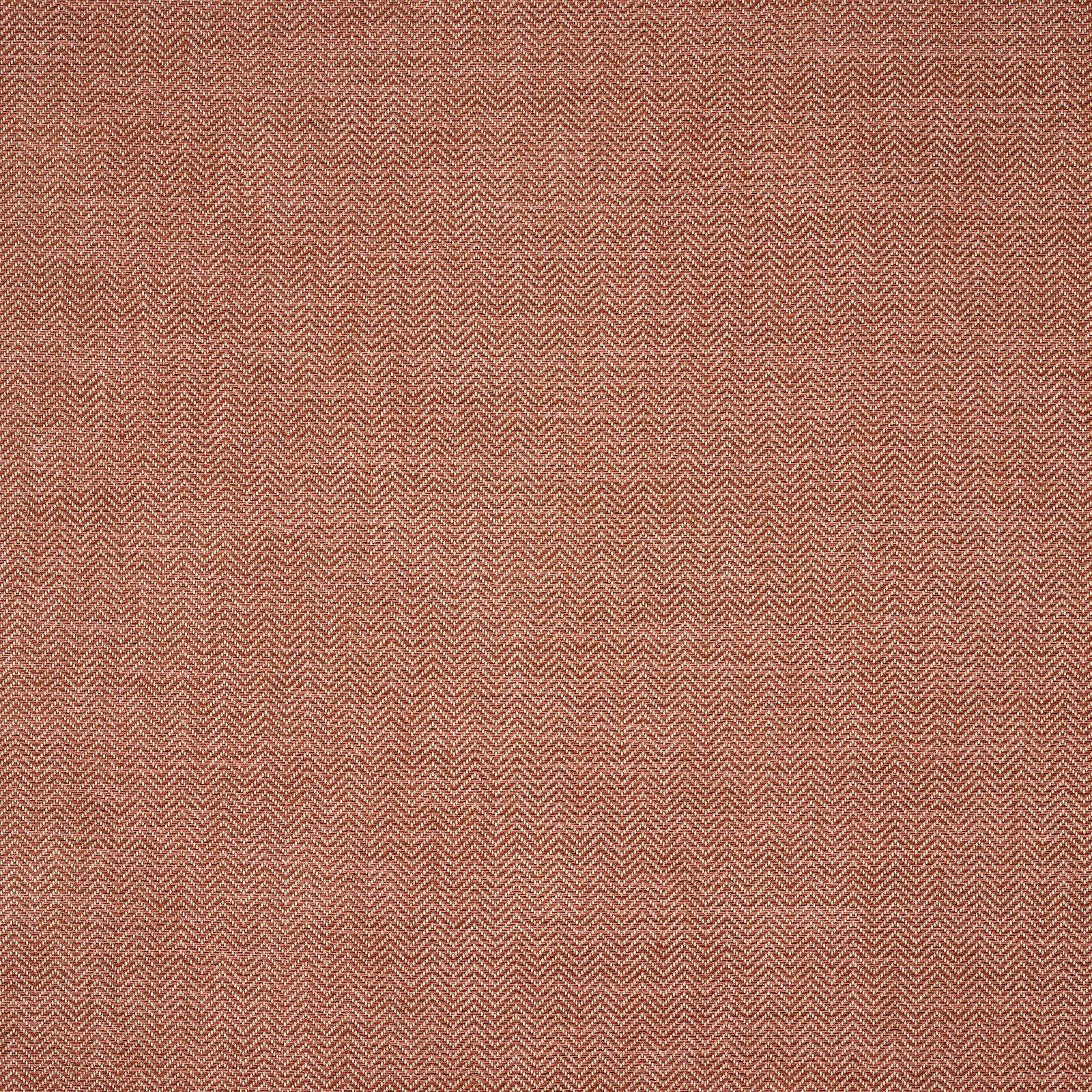 Close-up of Bracken Red woven fabric with fine chevron texture in warm brick red