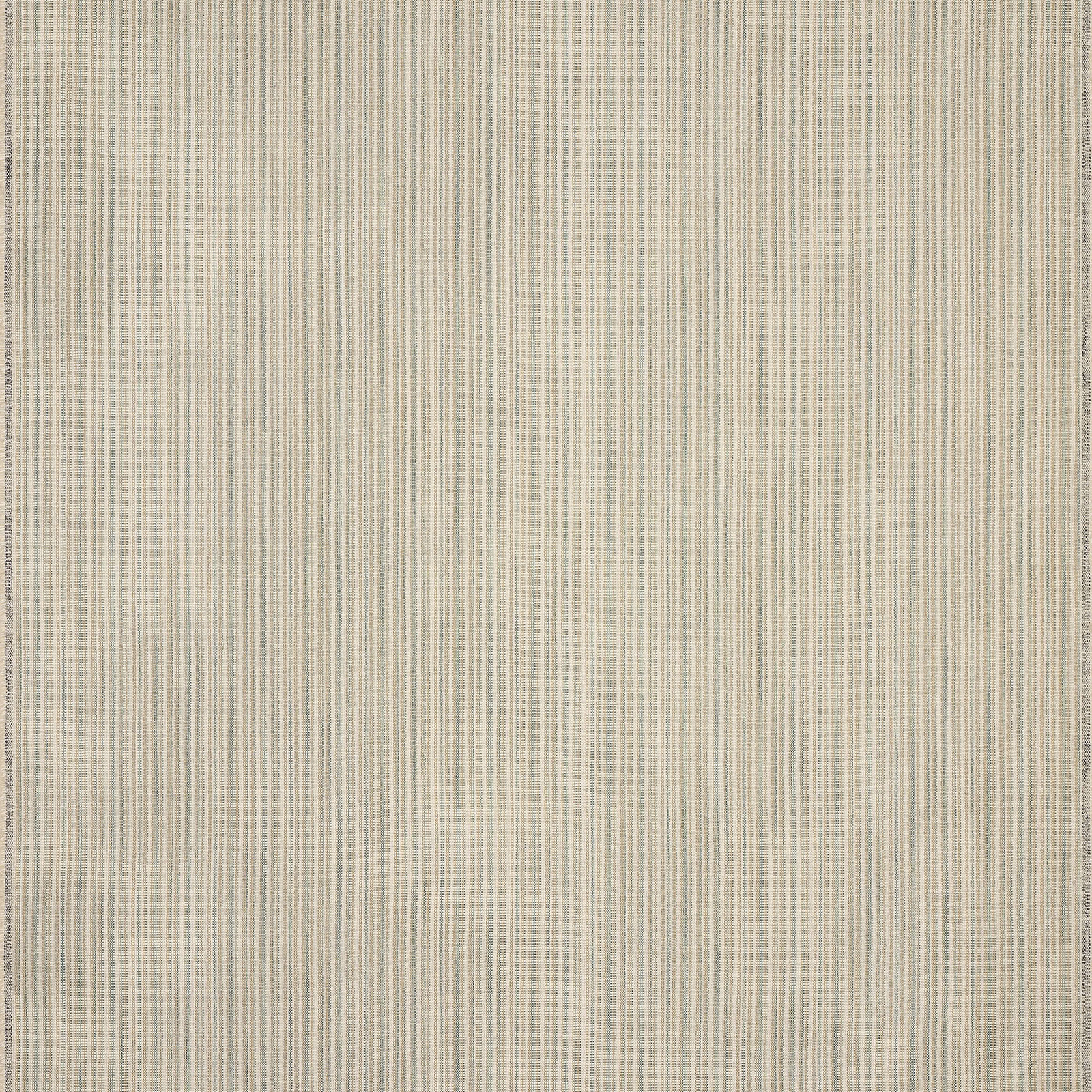 Pale sage striped fabric swatch with fine vertical cream lines