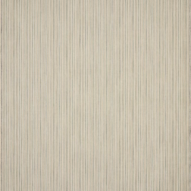 Pale sage striped fabric swatch with fine vertical cream lines
