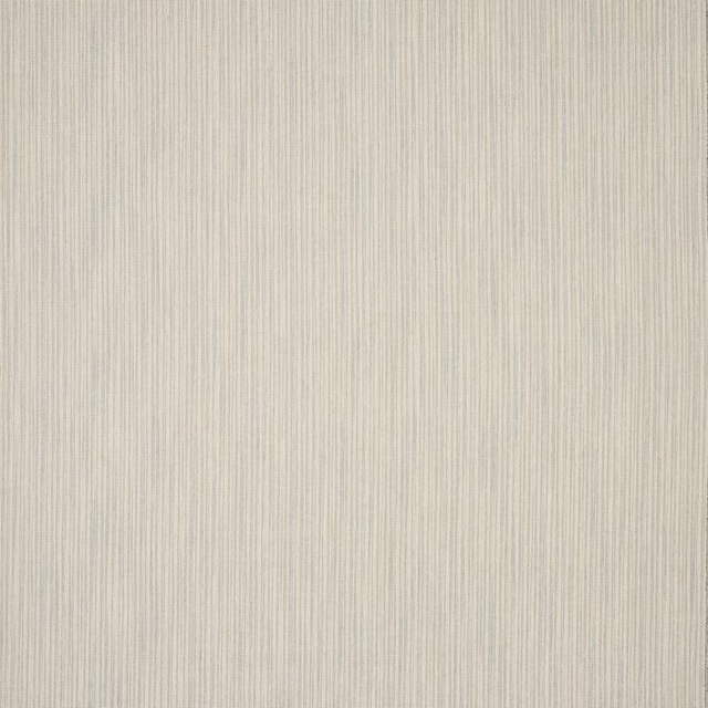 Pale cream fabric with fine vertical old blue stripes and a lightly textured weave