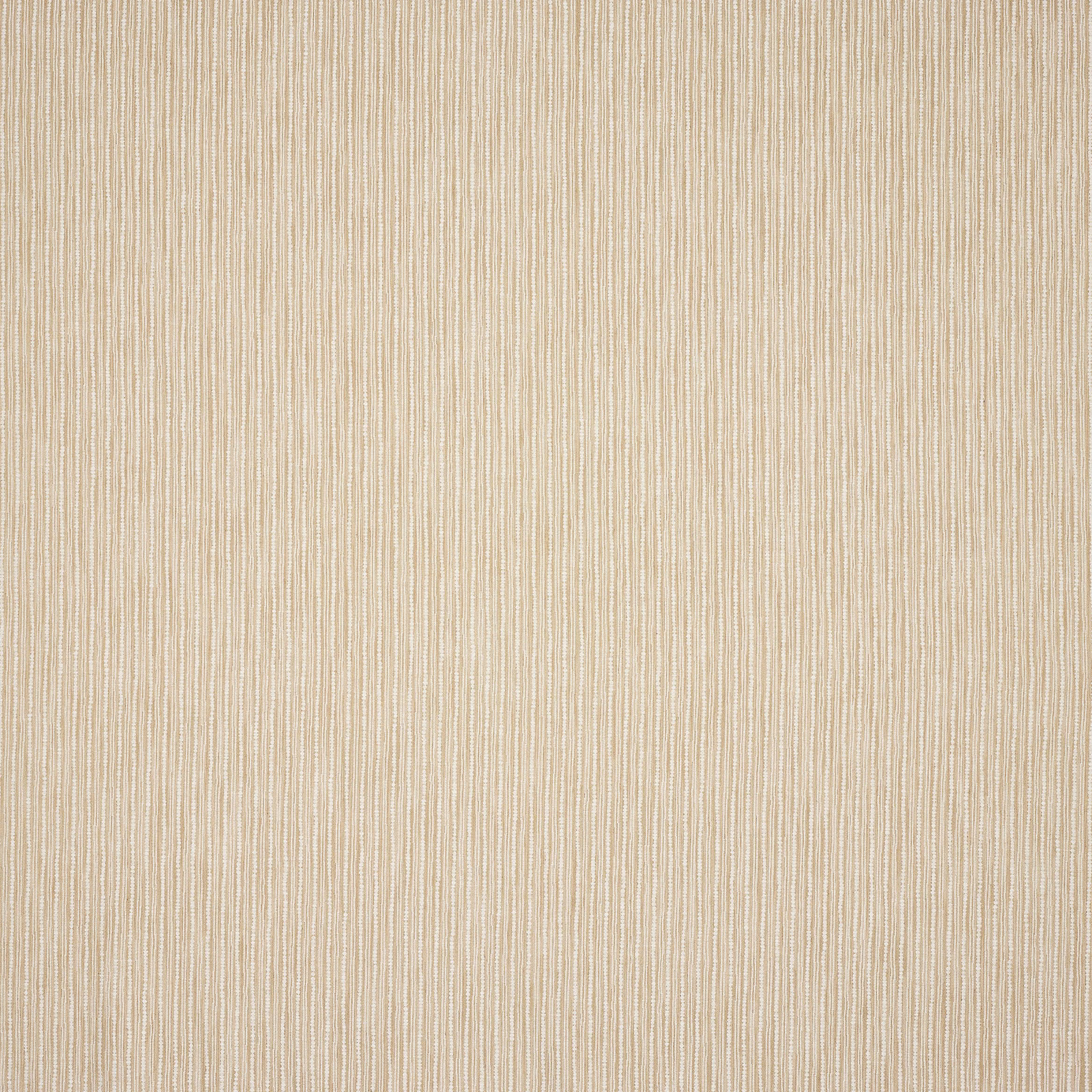 Pale beige vertical stripe fabric swatch with fine woven texture